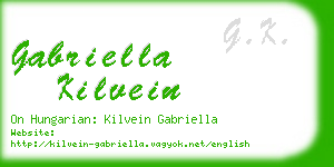 gabriella kilvein business card